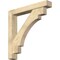 Ekena Millwork Merced Block Rough Sawn Bracket w/ Offset Brace, Douglas Fir, 6"W x 38"D x 38"H BKT0604X38X38MRC05RDF - alternate 1